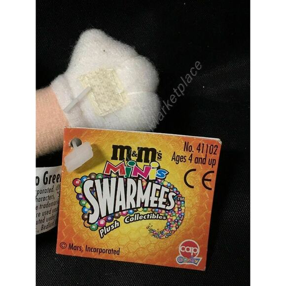 1998 M&M's Swarmees Mini Plush Toy with Tags - GORDO GREEN - Picture 3 of 5